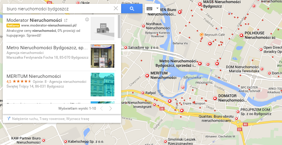 Reklama na Mapach Google