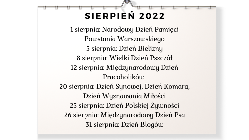 kalendarz marketera 2022 sierpień